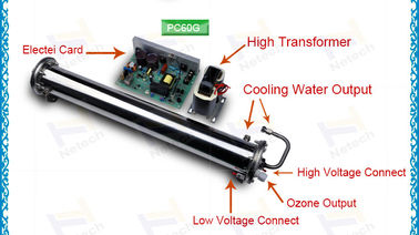 Water Cooling Ozone Ceramic Tube 80g / H Corona Discharge Ozone Generator